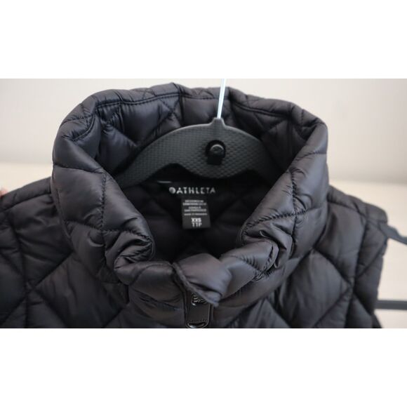 Athleta 599504-00 Women's Sz 2XS Black Whisper Featherless Puffer Vest - Picture 7 of 14